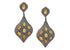 Pave Diamond Moroccon inspired Labradorite Dangle Earrings, (DER-048)